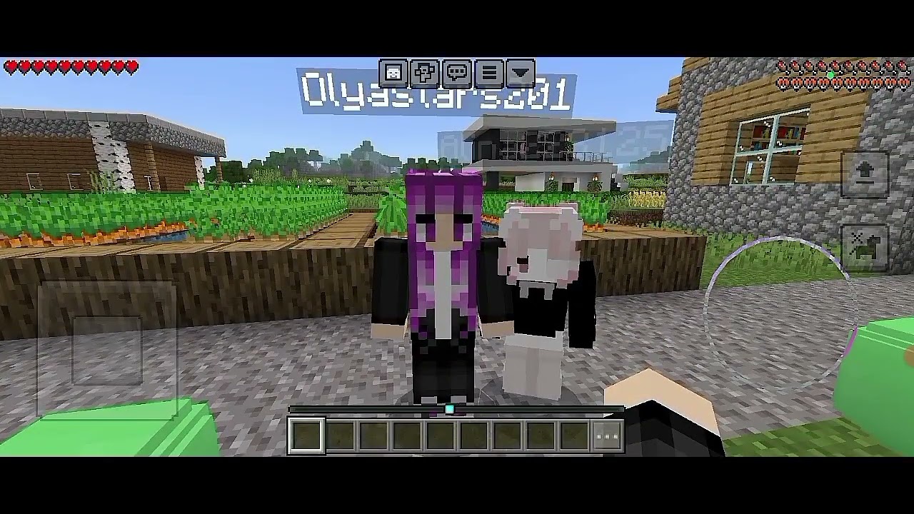 Праздную день рождения со своими друзьями в Minecraft Деревня номер 13
