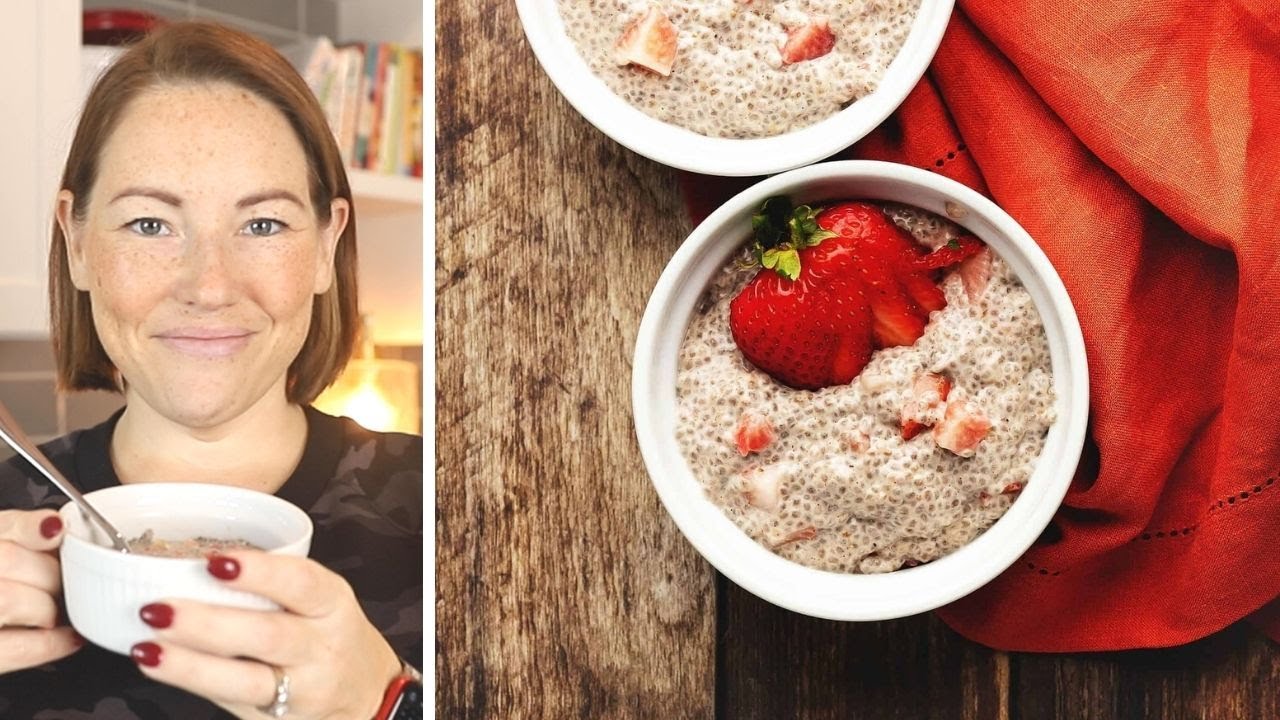 Keto Strawberry Cheesecake Chia Pudding