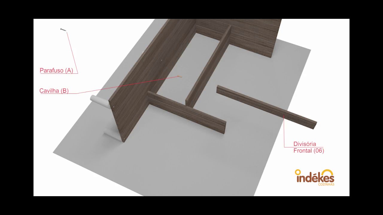 Balcão 120 Pop Brasil Indékes - Esquema de Montagem