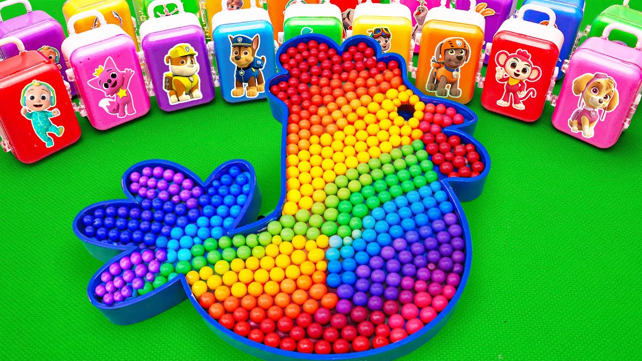 Satisfying ASMR | How to Make a Rooster Beads Bathtub by Mixing Slime from Paw Patrol Clay Eggs