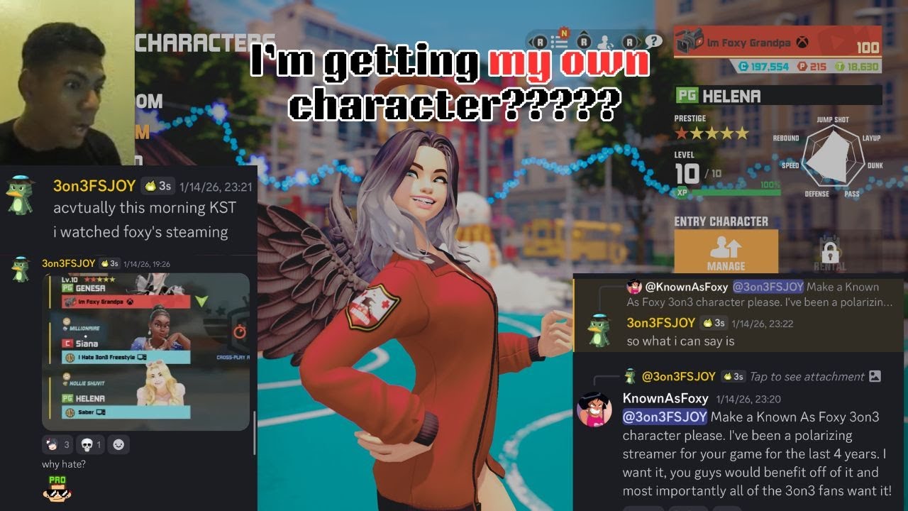 3on3 Freestyle: I asked the devs if they would make me a character and this is what they said.