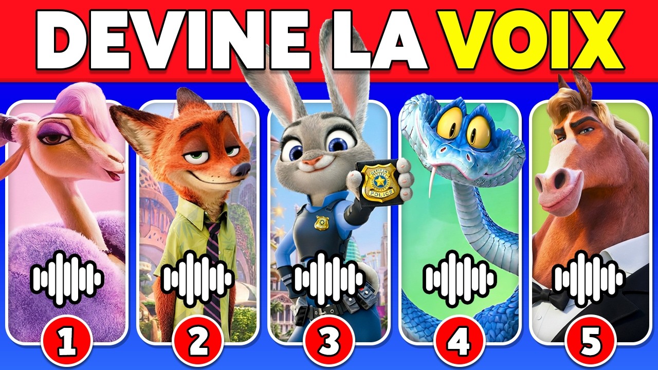 Devine les personnages de ZOOTOPIE 2 à partir de leur VOIX 🔊🔥 Judy 🐰 Nick 🦊