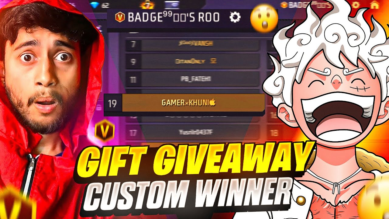 PRIME STORE 10,000 💎 GIFT 🎁 @Badge99ff  GIVEAWAY CUSTOM WINNER 💀?? - Garena Free Fire 🔥 