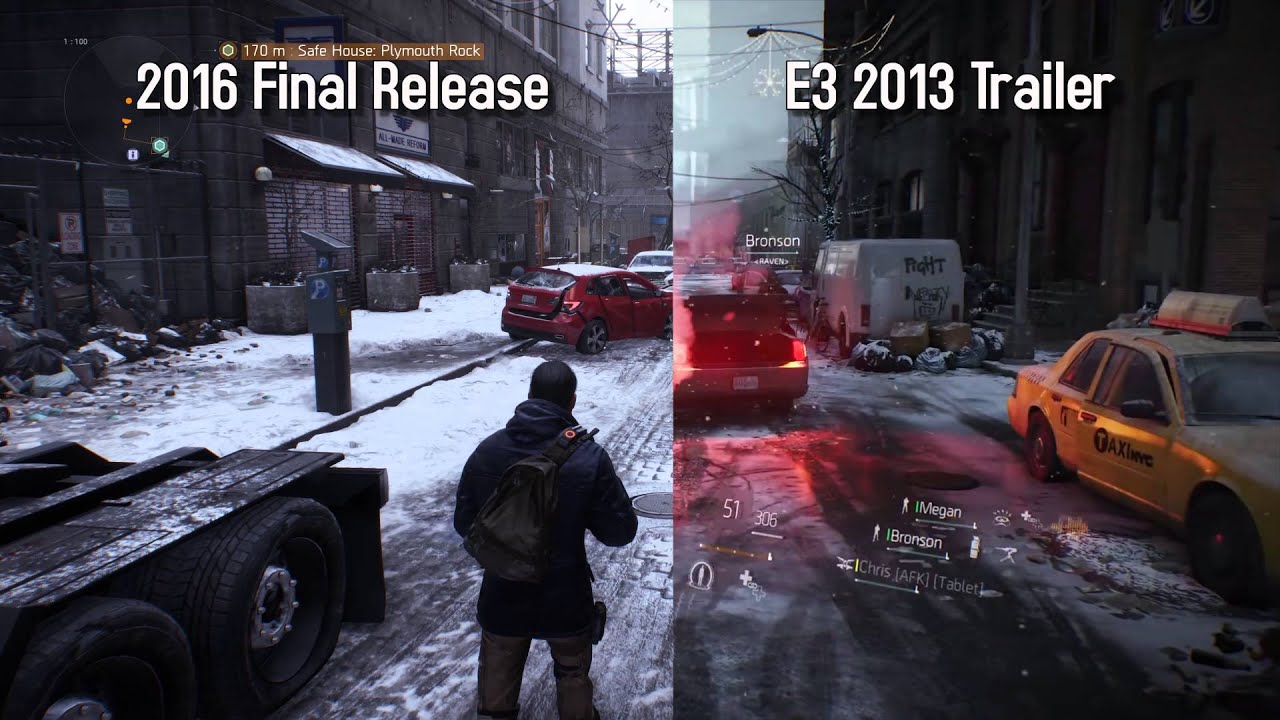 The Division Graphics Comparison - E3 2013 Gameplay Reveal vs Final Release 2016 Pc