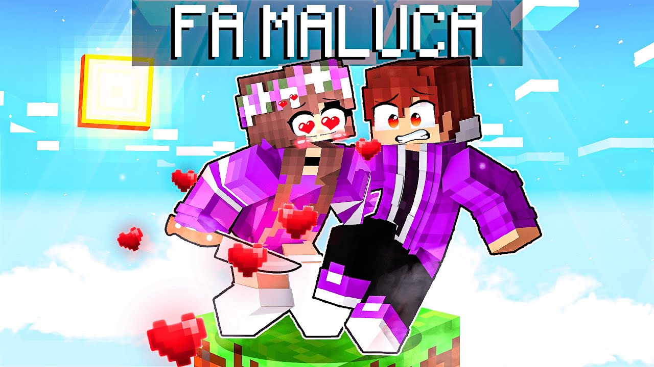 JOGANDO com a FÃ MALUCA em APENAS UM BLOCO no Minecraft!