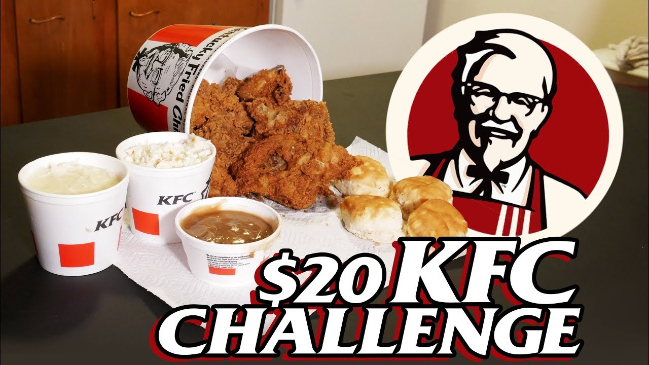 KFC $20 FILL UP MENU FAST FOOD CHALLENGE!!