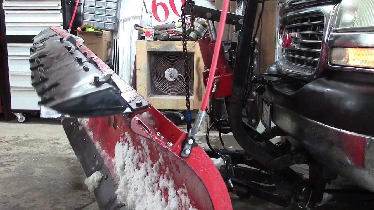 snow plowing  with western uni-mount plow