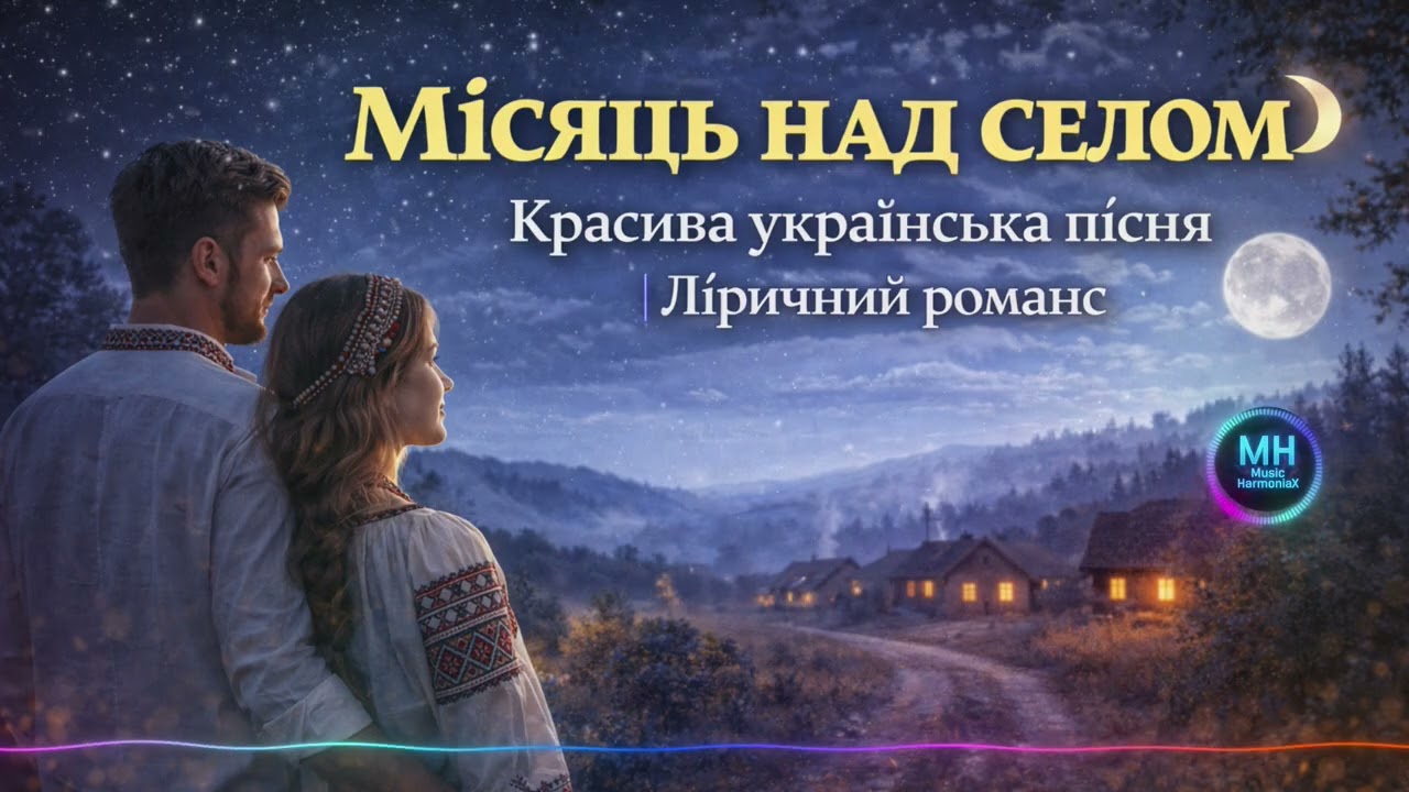 Місяць над селом 🌙 Красива українська пісня  Ліричний романс