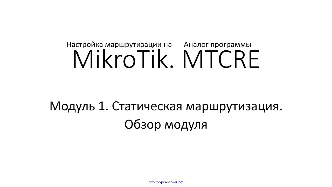 ✅ Настройка маршрутизации на MikroTik. Модуль 1. 1 Обзор модуля