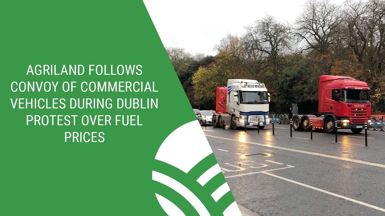 Agriland follows convoy of commercial vehicles during Dublin protest over fuel prices
