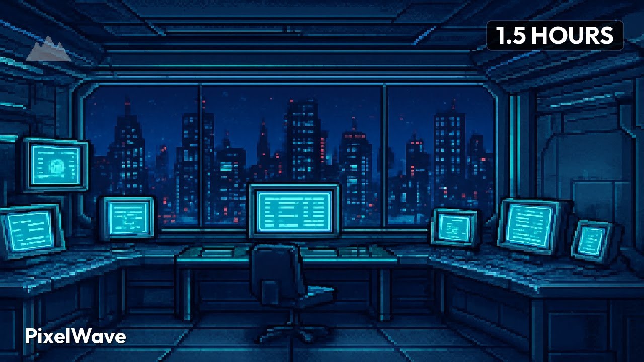 Chrome Terminal Room | Cyberpunk Coding Synthwave for Deep Focus Programming