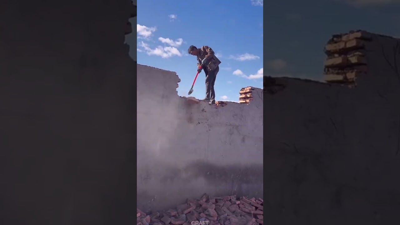 EPIC! Manual Wall Demolition &ndash; Chunks Fly in Real Time!