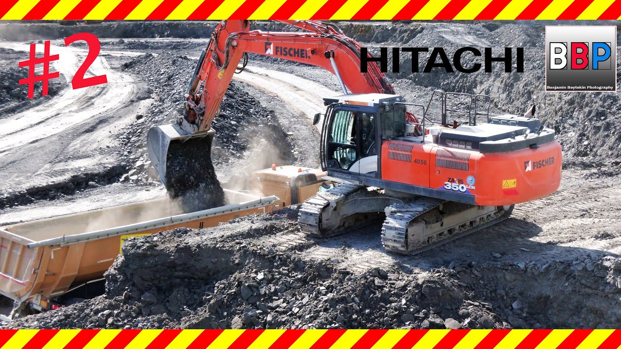 Hitachi Zaxis 350 & Trucks, Synergiepark Allianz, Stuttgart, 30.09.2021. #2