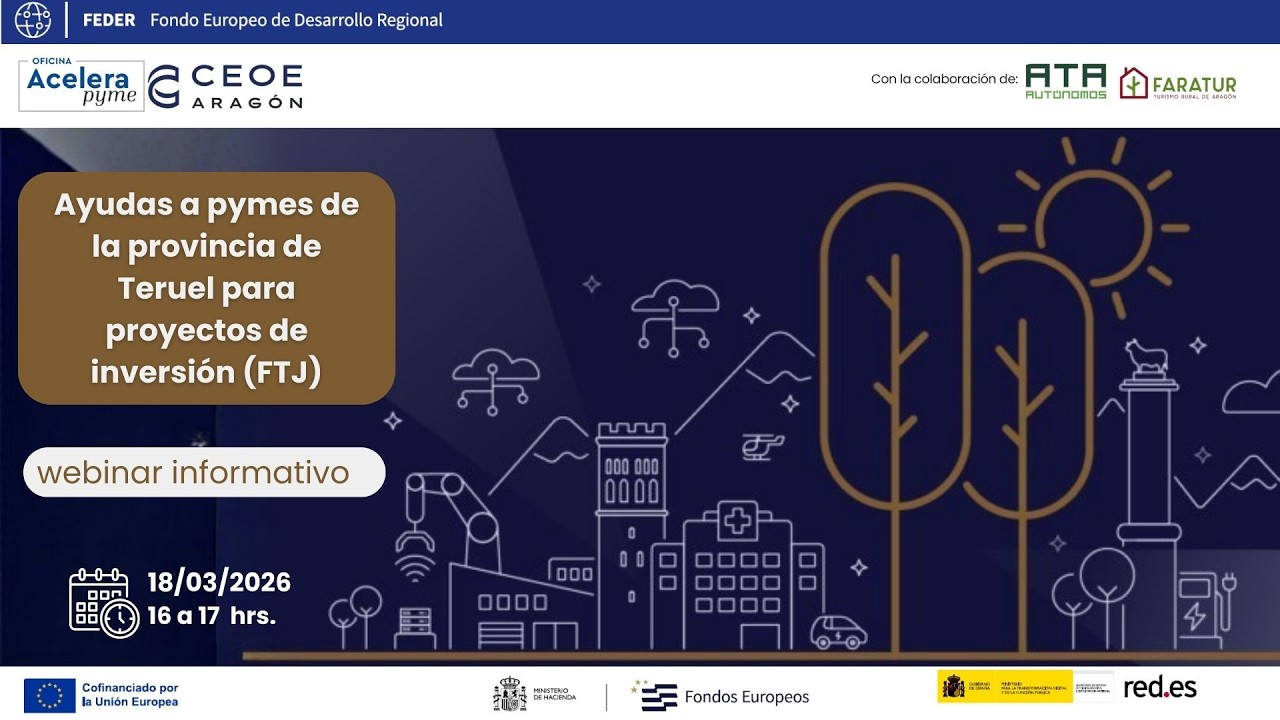 Oficina Acelera PYME: Ayudas a Pymes de la provincia de Teruel para proyectos de inversión  FTJ