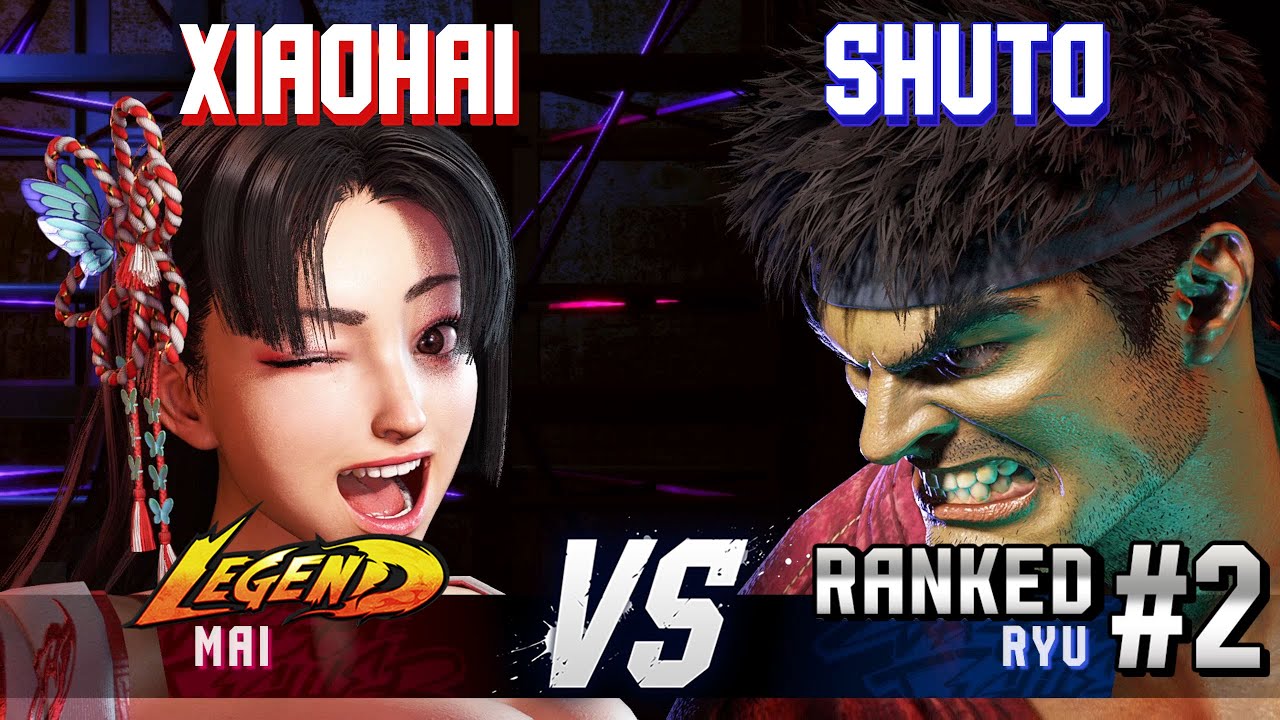 SF6 ▰ XIAOHAI (Mai) vs SHUTO (#2 Ranked Ryu) ▰ High Level Gameplay