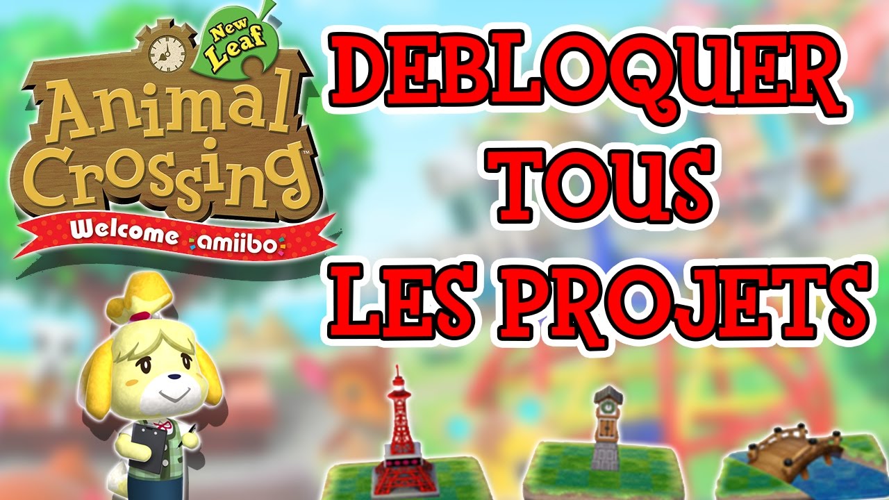 DEBLOQUER TOUS LES PROJETS  - ANIMAL CROSSING NEW LEAF