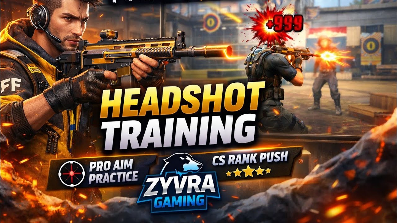FF Live Headshot Training 🔥 Pro Aim Practice | Zyvra Gaming