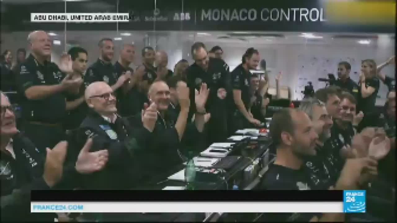 Pilot Andr&eacute; Borschberg on Solar Impulse completing round-the-world flight