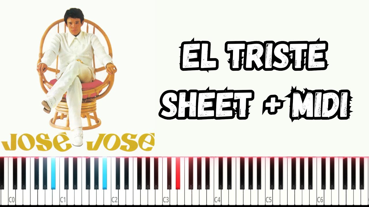 El Triste / Jose Jose PIANO TUTORIAL SHEET + MIDI #piano #josejose