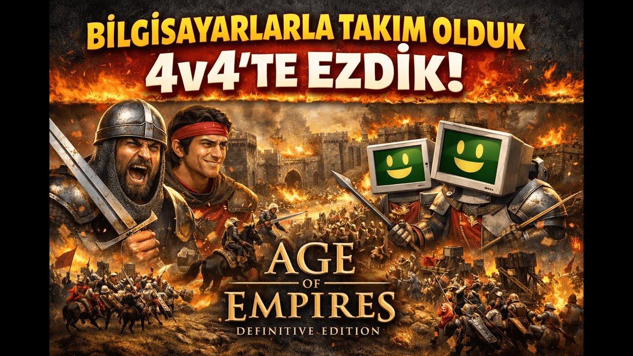 Bilgisayarlarla Takım Olduk, 4v4’te Ezdik! | Age of Empires  Definitive Edition