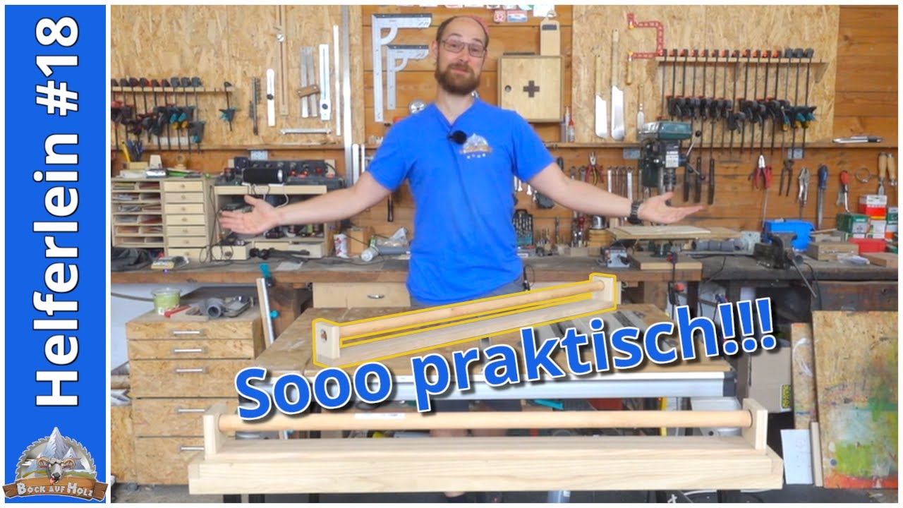 Rollbock-Aufsatz f&uuml;r deinen Holzbock - Schnell & einfach gebaut - Outfeed Roller
