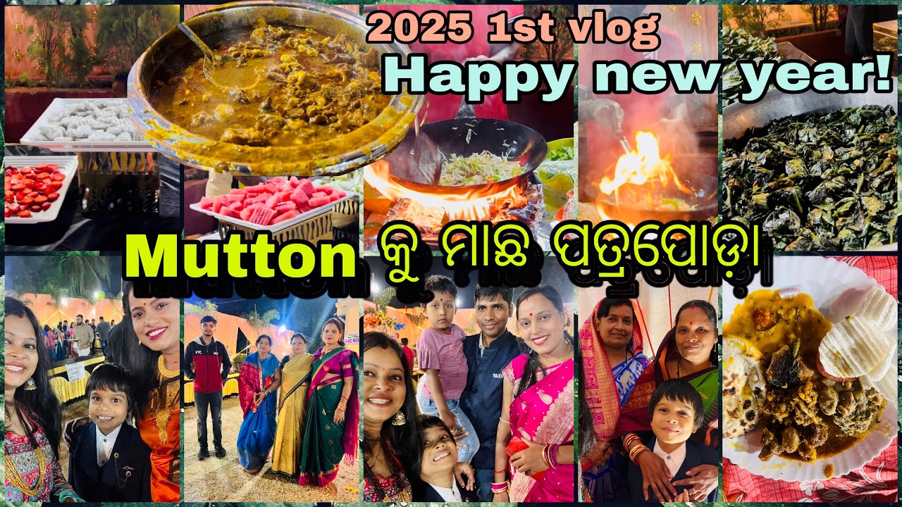 ନୂଆ ବର୍ଷ ର ୧ ପ୍ରଥମ video!! reception ଭୋଜି ଖାଇବା ଚାଲନ୍ତୁ ଆଉ ଦେଖିବା ନୂଆ ବୋହୁ 😀odia marriage bhiji🤤