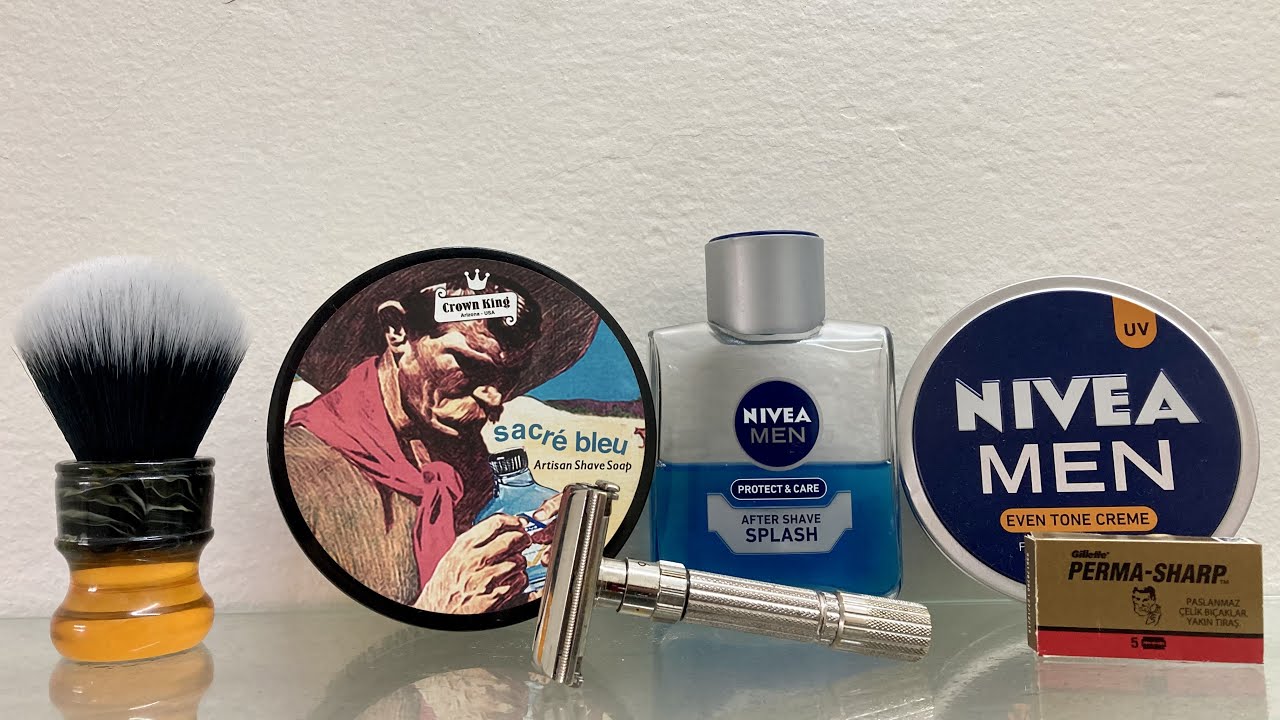 Phoenix Artisan Accoutrements “Sacré Bleu” Shaving Soap | Gillette Fatboy(1960) | Permasharp