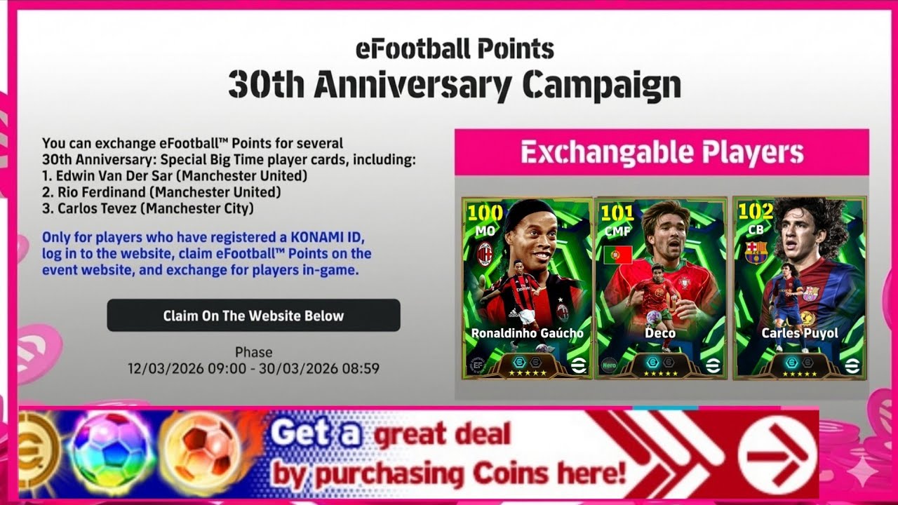 ÉPICOS POR EFOOTBALL POINTS NO EFOOTBALL 2026 