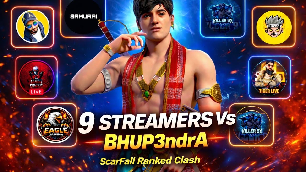 9 STREAMERS vs Bhup3ndrA || Scarfall 2.0