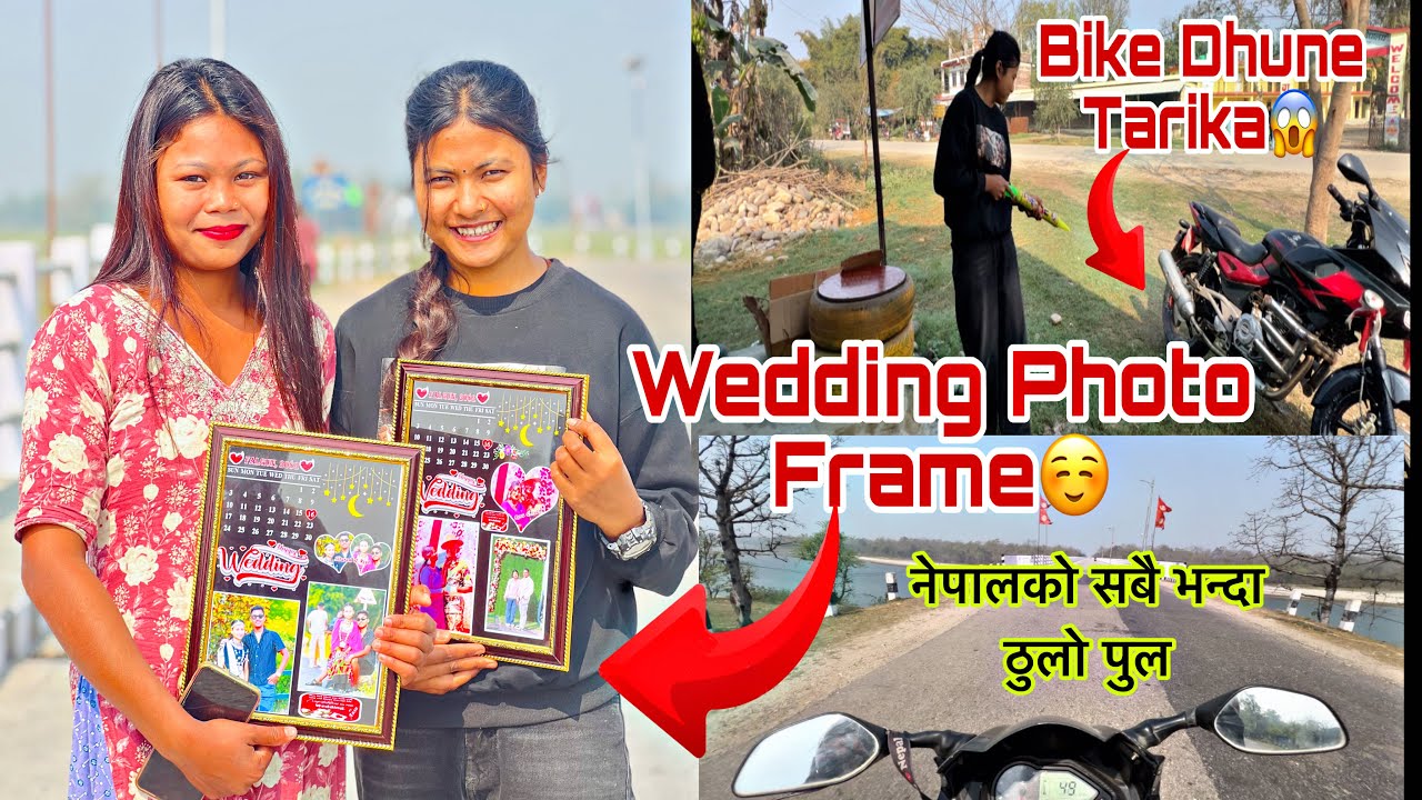 FIRST MOTO VLOG😂||Wedding Surprise Photo Frame😱||Sanjana❤️Tharu||vlog🥀