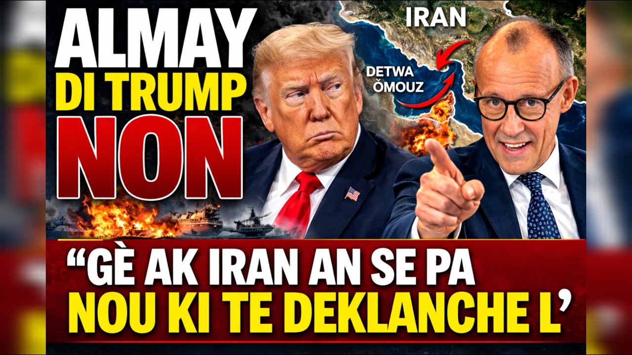 Almay di Trump NON, yo pap antre nan lagè ak Iran