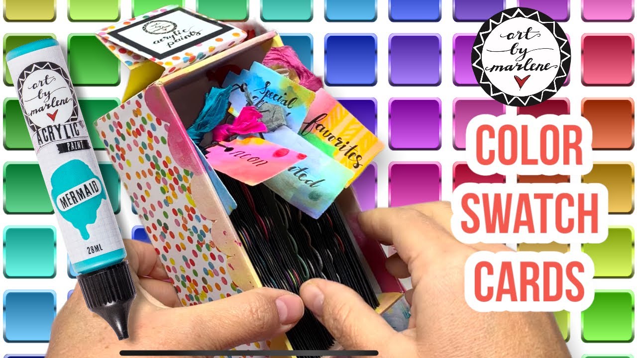 Art by Marlene acrylic paint color swatch cards.