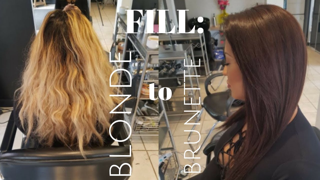 how to properly FILL BLONDE HAIR to CHOCOLATE BRUNETTE