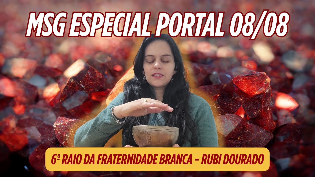 Portal 08/08 ✨️ Falta pouco, mas não decida e não aja agora. Reflita ❤️‍🔥 Msg Raio Rubi Dourado