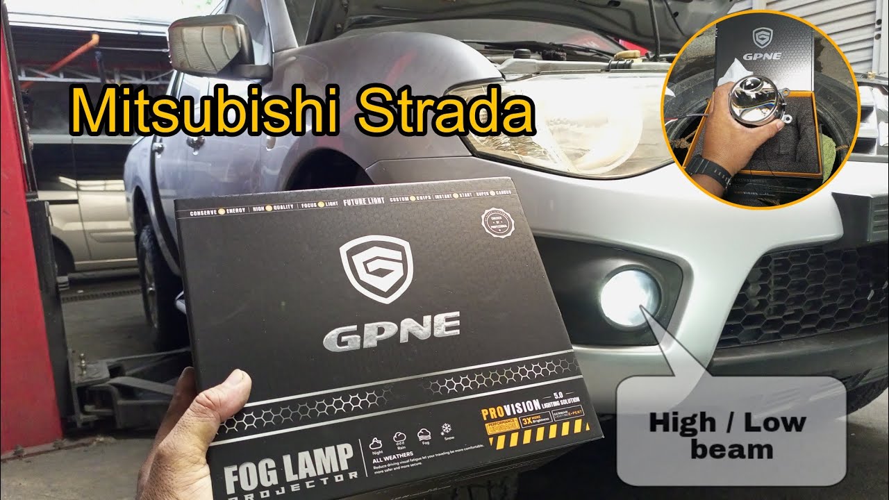 Mitsubishi Strada | GPNE foglight projector installation (how to install) step by step