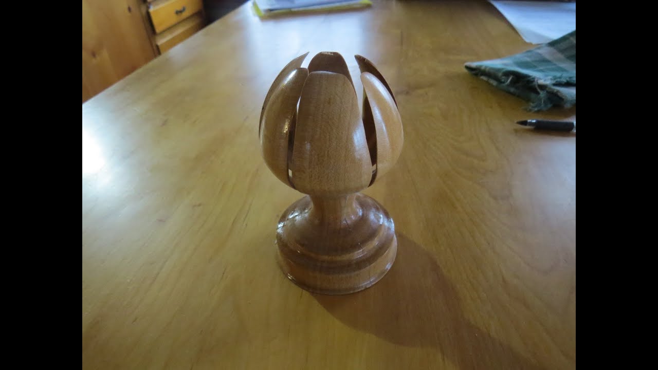 Wood turning a tulip with 6 way inside out setup