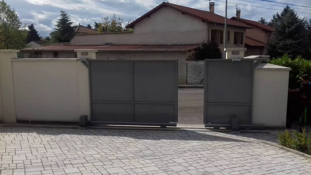 Portail double coulissant 2 moteurs
