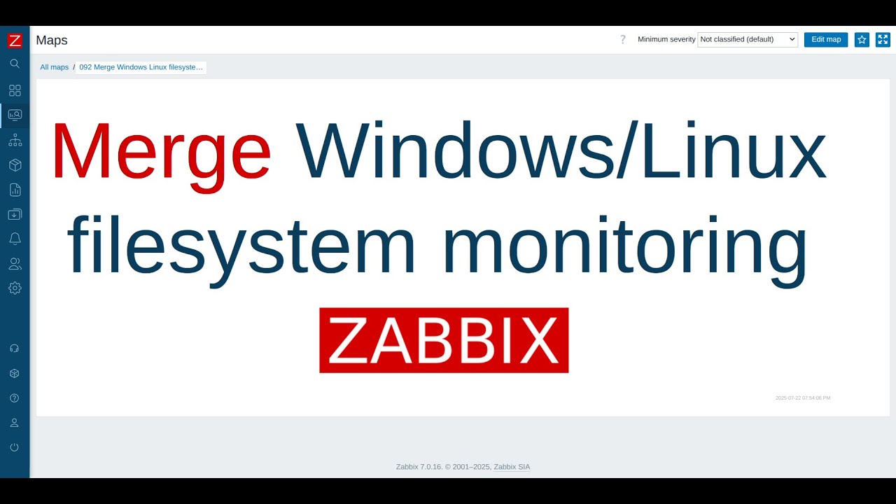 Merge Windows Linux filesystem monitoring, Zabbix