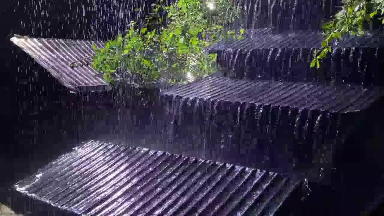 FALL ASLEEP INSTANTLY(No Ads)😴Heavy Rain,Thunderstorm🔥Fire Sounds for Quite Night &Stop Overthinking