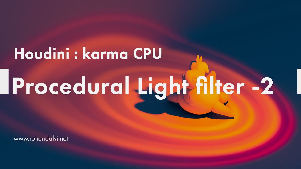 Houdini - Karma CPU - procedural light filters 2 - Spotlight