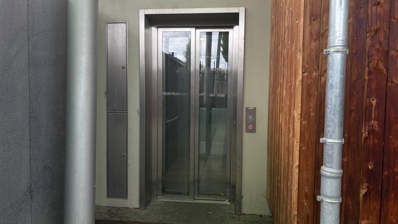 Rare! 2017 Thyssenkrupp Esprit 3 traction Elevator at Bebra railway station