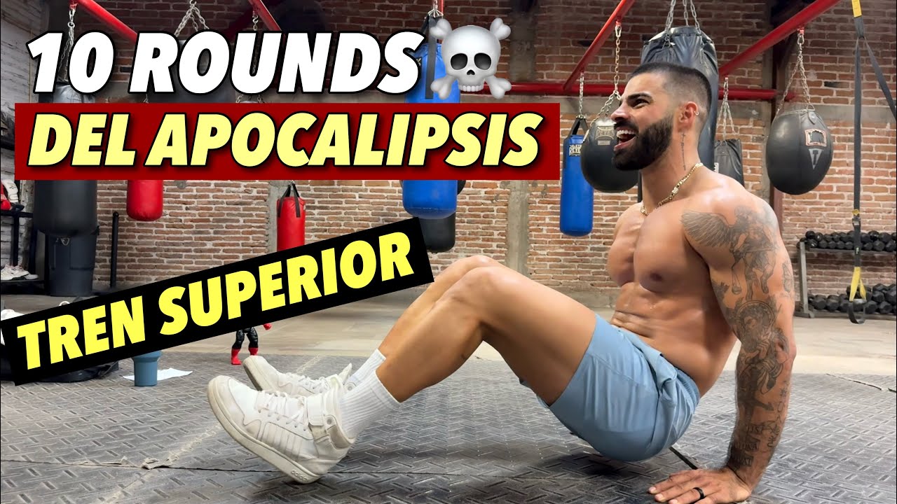 Rutina de Brazos Espalda y Pecho en Casa SIN EQUIPO (33 MIN) | 10 ROUNDS DEL APOCALIPSIS