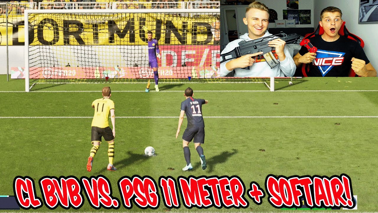 CL Achtelfinale BVB vs. PSG 11 Meter schie&szlig;en Battle + SOFTAIR Bestrafung! - Fifa 20 Ultimate Team