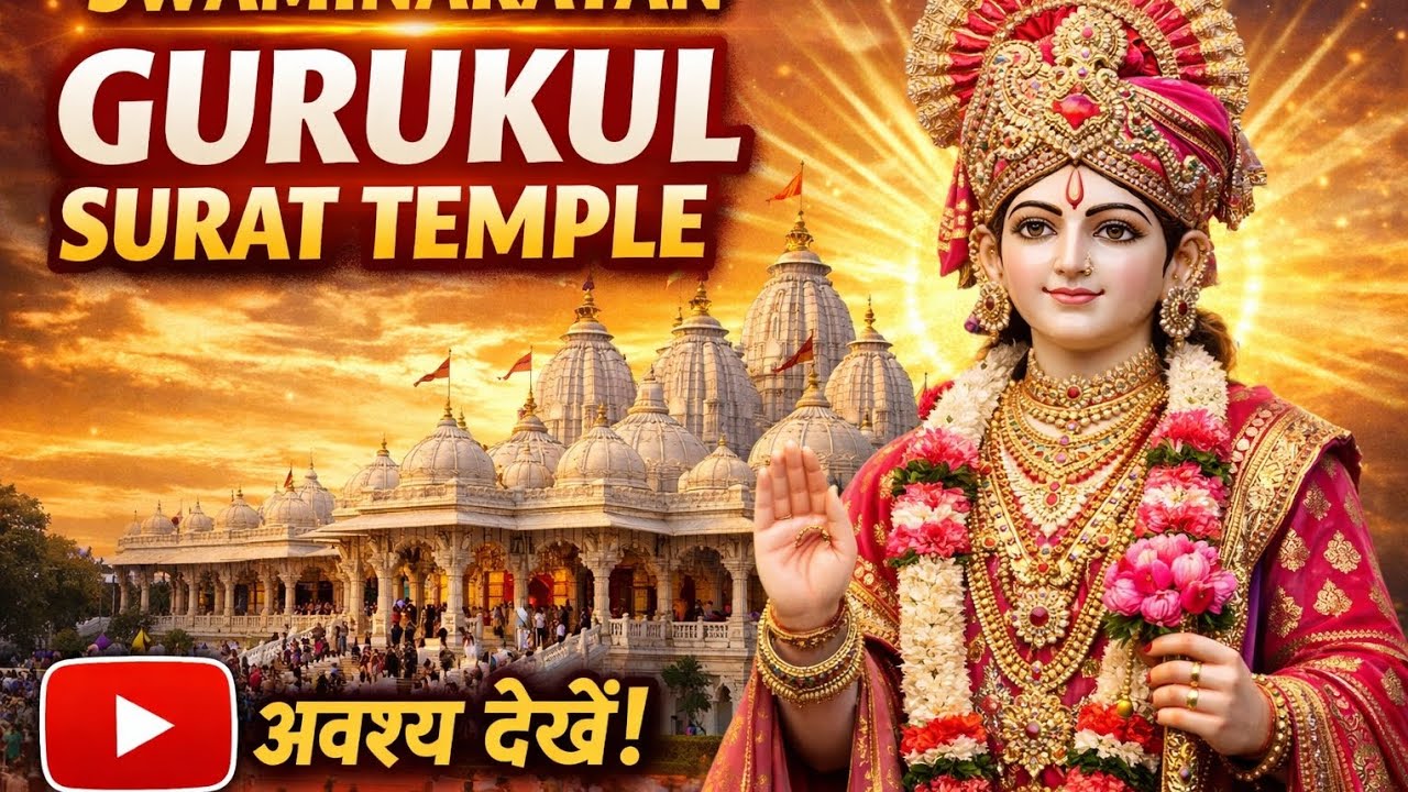  Shree swaminarayan gurukul temple surat 🙏🙏😍😍#viralvideo #swaminarayan #surat #trending #explore 
