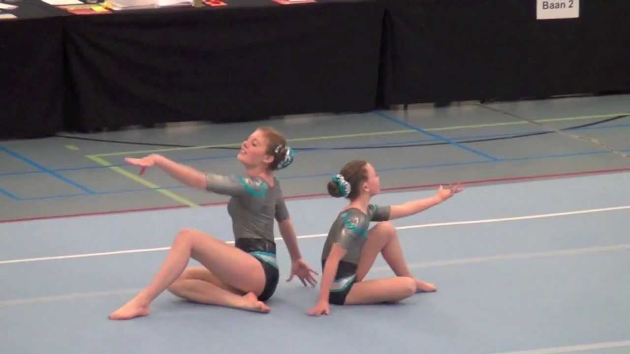 Rowanne & Lisa, SV Doto, AcroGym, Halve Finale NK, 21 April 2013, Bergschenhoek