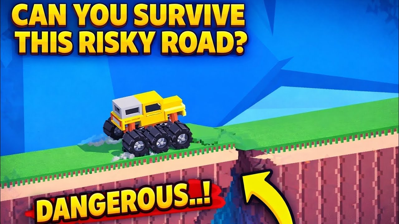 Can You Survive This Dangerous Cliff Road? 😱 Monster Truck Challenge!