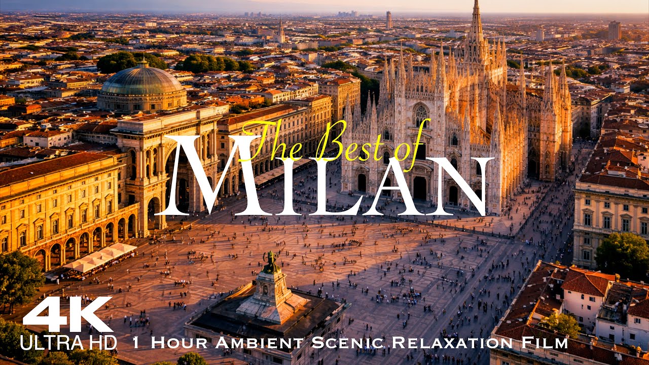 [4K] MILAN 🇮🇹 Milano Drone | 1 Hour Aerial of Milano | Lombardia Italy Italia 2025