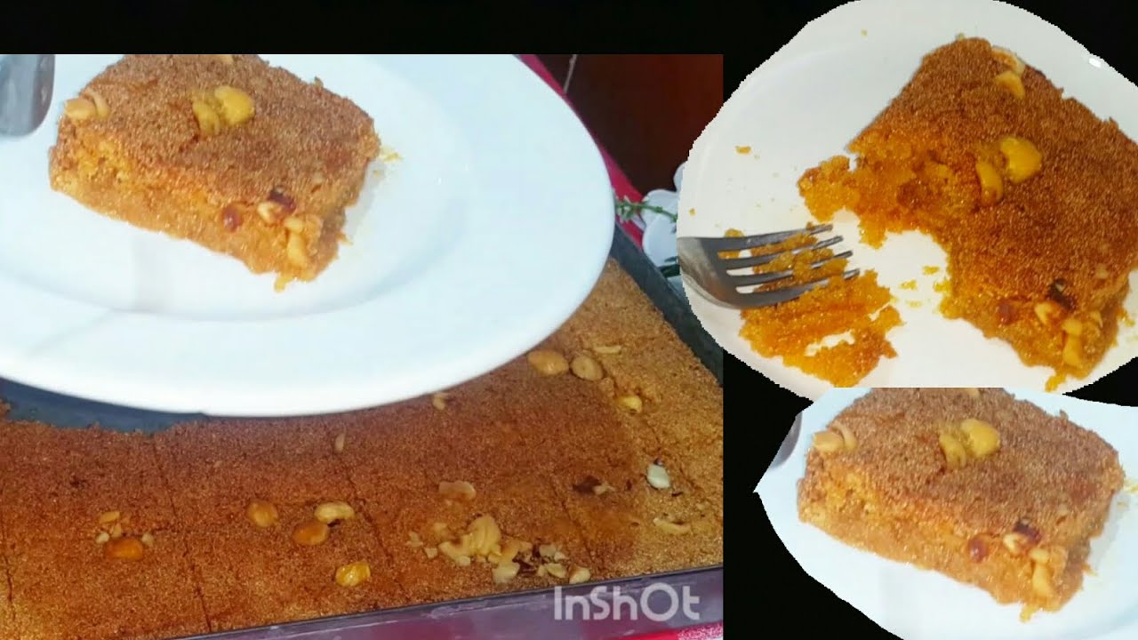 بسبوسة المحلات المكرملة المطبوخة ❗بدون لبن ولازبادي و مرملة❗لذيذه جدا طعم أجمل من المحلات والله 👌