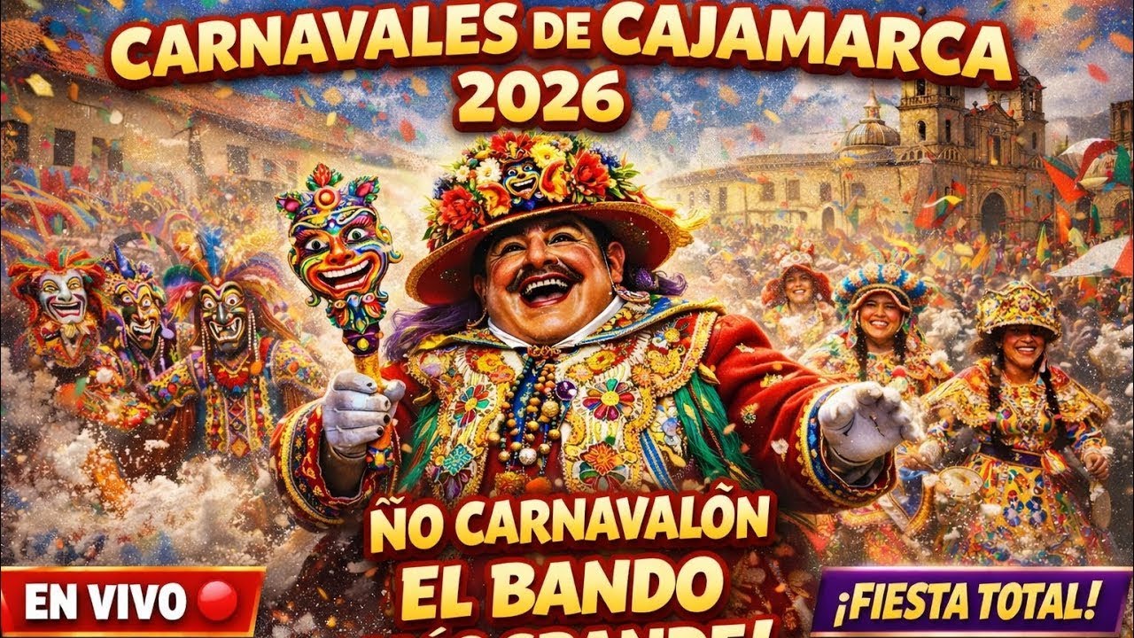 🔴 EN VIVO | BANDO DE CAJAMARCA 2026 🎭🔥 EL CARNAVAL MÁS GRANDE DEL PERÚ