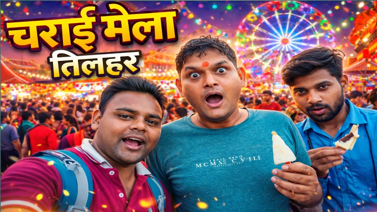 चराई मेला तिलहर: ऐसी भीड़ पहले कभी नहीं देखी! 🎡 Charai Mela Tilhar Full Tour #gaon #tilhar #mela 